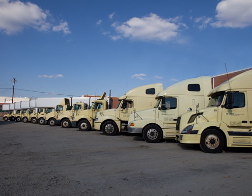 Hendrix Batting Company trucks delivering polyester fiber batting